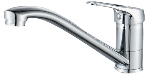 BELZ 360° Drehbare Wasserhahn Küche, Einhebelmischer Armatur Küche, küchenarmatur mit Keramikkartusche, Mischbatterie Küche, Messing Chrom