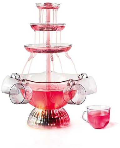 DRFGHK Champagne Fountain Machine - 3-Tier Electric Fountain Drink Machine with LED Base for Wedding, Party - Best for Celebrations!