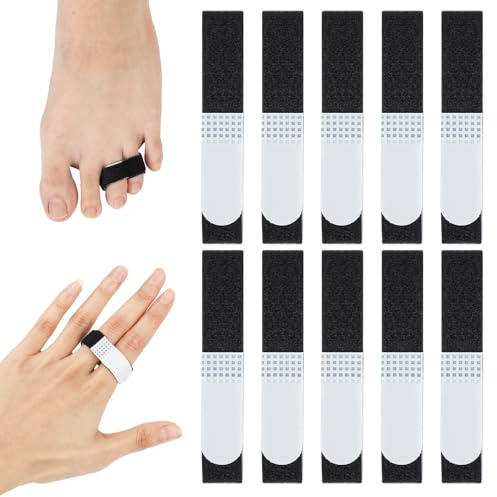 10 St Fingertejp Tålindningar, Fingerögla Tejp Fingerlindningar Buddy Tape Fingerremmar Fingerskena Buddy Remmar för Fingrar Och Tår