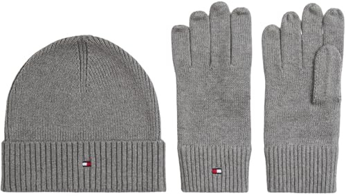Tommy Hilfiger Herren Geschenk-Set Flag Schal und Mütze