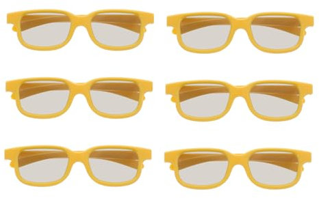 JOINPAYA 6pièces Lot de Lunettes pour Garçon Fille Plastique Léger pour Cinéma Et Jeux Vision Stéréoscopique Immersive Confort pour Films Et Écran Ordinateur