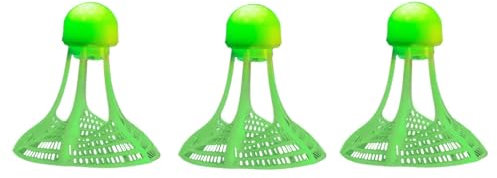 Krujecnt Led Federball,Stabile Badminton-Federbälle mit Beleuchtung | Elastisches Badminton für Outdoor-Indoor-Courts, Hinterhöfe, Familienspielabende, Glow Badminton