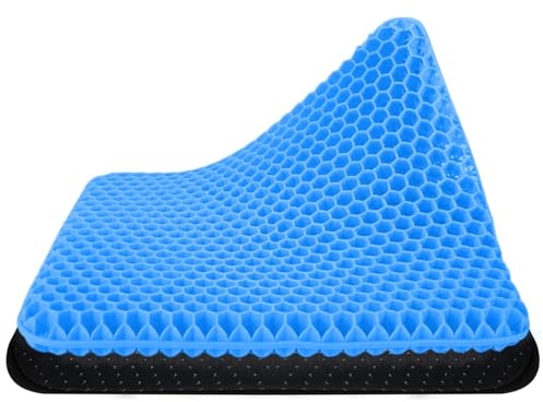 inaepeak Cuscino per seduta in gel, traspirante, a nido d'ape, per stare seduti a lungo, con copertura in rete, cuscino in gel fresco, per coccige e coccige, sollievo dal dolore, per sedia da ufficio