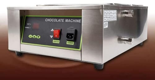 IUBGFTO Calentador eléctrico para derretir Chocolate de 1500 W, máquina Comercial para derretir Chocolate con 2 Tanques, 22 LB (10 kg), para Chocolate, Queso, Bricolaje en casa