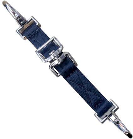 ALLZSMOOTHLY Double Buckle Swivel Lunging Chin Strap, Lunging Strap for Horse Lunge Line，Lunge Strap with Solid Hardware, Lunging Aid for Horse Training, Improve Control and Performance-Dark Blue
