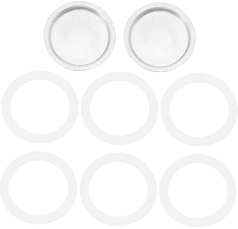 VINTORKY 8stücke Teiliges Espressokocher Zubehör Mit Langlebigen Silikonringen Und Feinem Edelstahlfilter Für Mokkakanne Flexible Formstabile Kaffeefilter Ersatzteile Für Zuhause