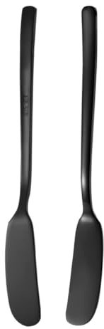 CLISPEED 2piezas Cuchillo De Mantequilla Acero Inoxidable Cortador Versátil Para Queso y Mermelada Utensilios Cocina Resistentes y Fáciles De Usar Para Untar y Decorar Color Negro