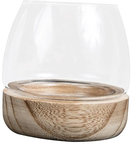 VICASKY Small Fish Bowl Glass Micro Landscape Bottle Simple Plant Terrarium Holder for Home Decoration Smooth Surface Design Multi-functional Glass Container for Indoor Outdoor Ornaments