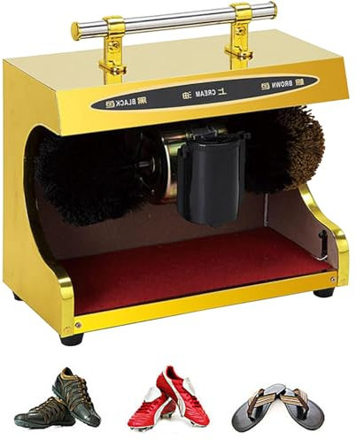 CRBUDY Petite cireuse à Chaussures électrique Automatique, cireuse à Chaussures électrique en Titane pour Usage Public, hôtel, Banque, Commerce (A)