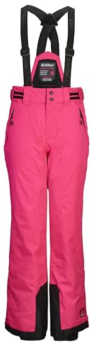 killtec Mädchen Skihose/Funktionshose mit abzippbarem Latz, Kantenschutz und Schneefang KSW 198 GRLS SKI PNTS, Fuchsia, 140, 43488-000