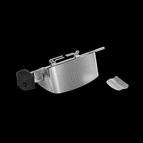 Weber Rotisserie para Serie Q1XXXN / espetón motorizado para cocción Uniforme y Resultados crujientes, Plata (3400858)