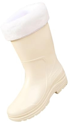 Stivali Gomma Donna Antiscivolo Eleganti Scarpe Da Giardino Imbottiti Invernali Comode Stivaletti Impermeabili Alti Con Fodera Calda In Pvc Stivali Antipioggia Lavoro Trekking Scarponcini Pioggia Moda