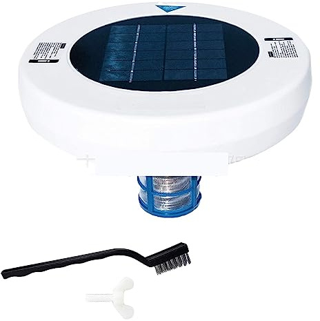 Filtro ionizador de piscina, purificador de agua solar con tecnología de iones de cobre y plata para eliminación y desinfección de algas