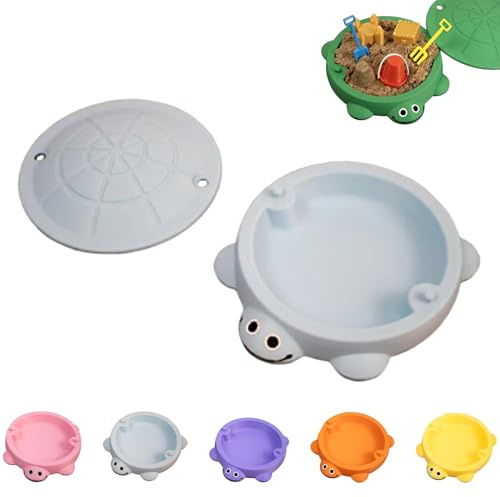 Turtle Sandbox, Mini Turtle Sandbox Desk Toy with Small Tools, Portable Sand Toy with Lids, Cute Zen Garden Kit, Summer Beach Toys for kids Yard Beach Garden Indoor Outdoor Activities