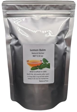 Lemon Balm - Melissa officinalis Dried Loose Leaf by Nature Tea (2 oz)