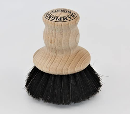 MAAJ CHAMPIGNONBÜRSTE/PILZBÜRSTE/TOPFBÜRSTE Holz MIT ROSSHAAR - Made IN Germany