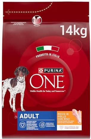 Purina One Maroon Crocchette per Cani Adulti con Pollo e Riso Sacco da 14 kg