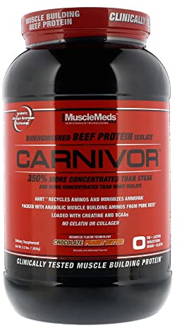 MuscleMeds Carnivor Beef Protein Isolate Powder, Chocolate Peanut Butter, 28 Servings by MuscleMeds