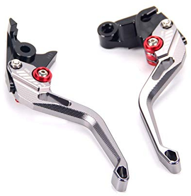 Auzkong Kupplung Motorrad Kompatibel mit SUZUKI GSF650 Bandit (2007-2009) Bandit 650 (2007-2015) GSF1250 Bandit (2007-2015), Bremshebel Motorrad Hebel Grau