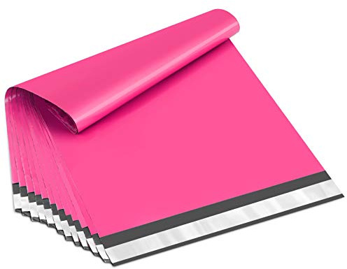 UCGOU Poly Mailers 14.5x19 Inch Hot Pink 100 Pack Large Shipping Bags #7 Strong Thick Mailing Envelopes Self Sealing Adhesive Waterproof and Tear Proof Shipping Bags for Clothes