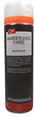 SDV Chemie Markierungsfarbe Leuchtrot 1x 500ml Farbspray Markierspray Markierungsspray Forstspray Forstfarbe Markierungsspray