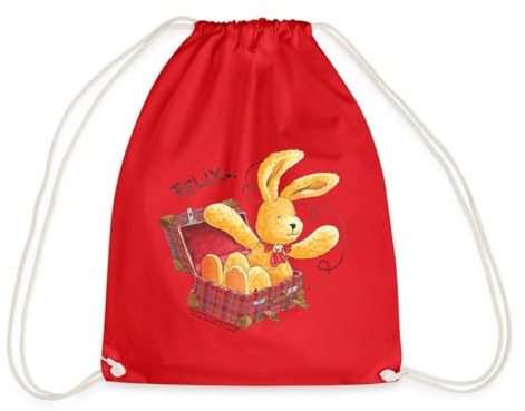 Spreadshirt Felix der Hase im Reiskoffer Turnbeutel