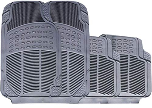 UKB4C Car Grey Rubber Floor Mats Set fits Dacia Sandero Duster