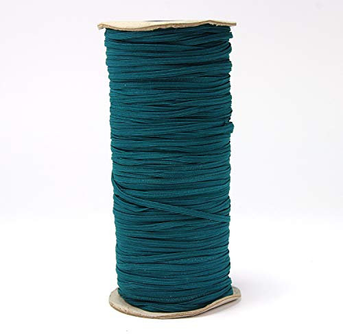 Urhome 3mm flaches Gummiband zum Nähen von DIY Schmuck Kleidung Nähzubehör | elastisches Wäschegummi Gummilitze mit hohe Elastizität | Schnur Blau in 5 Meter Länge