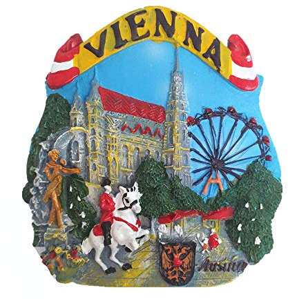 3D-Kühlschrankmagnet, Wiener Österreich, Souvenir, Geschenk, Zuhause, Küche, Kühlschrankdekoration, Magnetaufkleber, Bastelkollektion