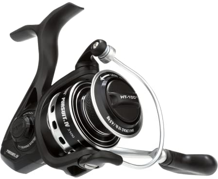 PENN Pursuit IV Salzwasser Spinnrolle – Spinnangeln, Jig, Köderrolle für den Allround-Einsatz, Boot, Kajak, Ufer, Black Silver, 5000