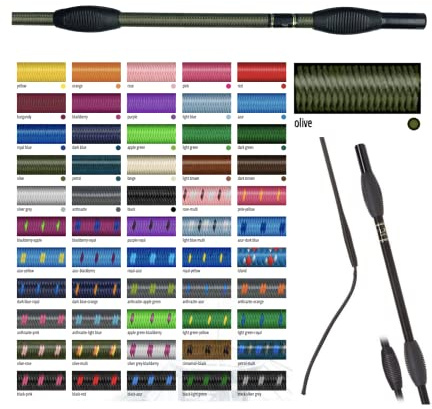 JA Horse Fleck Feldmann Balance Sports Dressurgerte Gerte Reitgerte (Olive grün, 120 cm)