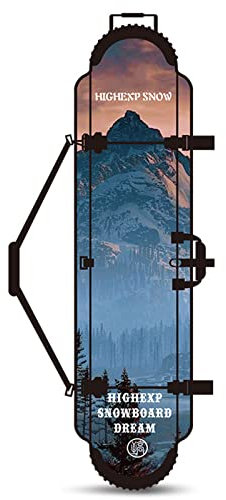 WEALTHY73 Snowboardtasche Schulterschutzhülle Aufbewahrungstasche Dicke Verschleißfeste Boardschutzausrüstung SBR Wasserdichtes Material,Orange,165CM