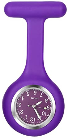 Avaner Schwesternuhr Silikon Krankenschwesteruhr Pflegeuhr Krankenschwester Uhren mit Quadratisches Zifferblatt Brosche Fob Uhr Analog Quarz Hängende Taschenuhr für Arzt Doktor Krankenschwester