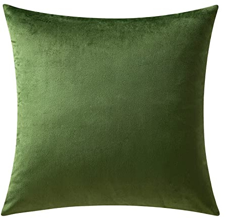 MIULEE Terciopelo Funda de Cojine Funda de Almohada del Sofá Throw Cojín Decoración Almohada Caso de la Cubierta Decorativopara Sala de Estar 60 x 60cm 24 x 24 Pulgadas 1 Pieza Matcha Verde