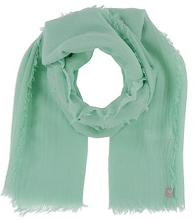 FRAAS Damen-Schal 120 x 160 cm - Modische Stola mit Fransen in Wollmischung - XXL-Schal für kalte Tage Powder Mint