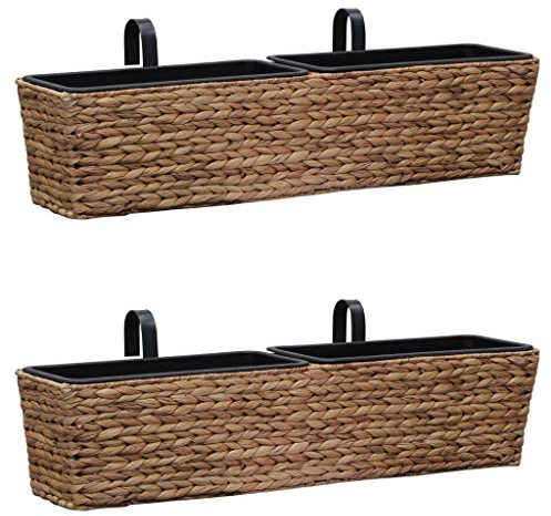 JUNZAI Conjunto de jardineras 2 Unidades Jacinto de Agua, Jardineras Exterior, Macetas Exterior, Huerto Urbano Terraza, Huerto En Casa, Mesa De Cultivo,