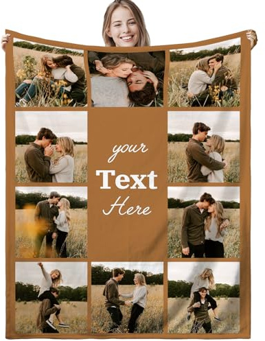 LPGYYU Personalisierte Decke, Fotodecke mit Eigenem Foto, Personalisiert Decke mit Foto, Kuscheldecke mit Foto, Decke Selbst Gestalten Foto, Personalisierte Geschenke fur Freundin, Mama, Papa