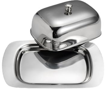 Beurriers Beurrier en acier inoxydable 304 avec couvercle, vaisselle de Restaurant d'hôtel, assiette de collation au fromage, plat à beurre Plat à Beurre