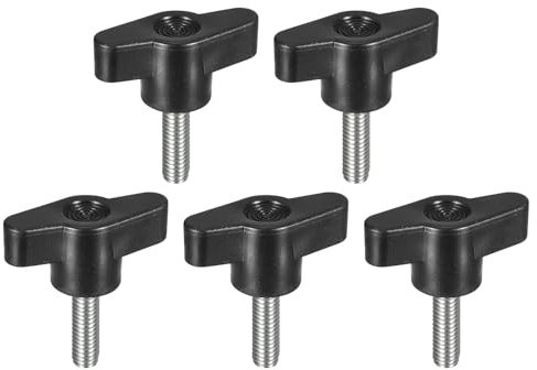 QUARKZMAN 5pz Manopola a Vite di Serraggio, M6 x 20mm Maniglia per Viti a Testa Zigrinata a Forma di T in Acciaio al Carbonio per Sostituzione Rapida Viti con Impugnatura a T Mano