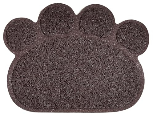 osiuujkw Avfallsmatta för kattsand Fina sömmar och inte fällande för långvarig uppfångningsmatta för kattsand PVC-matta för kattsand PVC-tillverkad, Brun