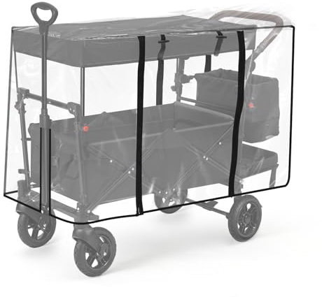 Sekey Bollerwagen Regenschutz für Bollerwagen Faltbar mit Dach, Bollerwagen Zubehör Regenabdeckung aus Hochwertigem Eva-Material, 110 * 60 * 75 cm【Bollerwagen Nicht enthalten】