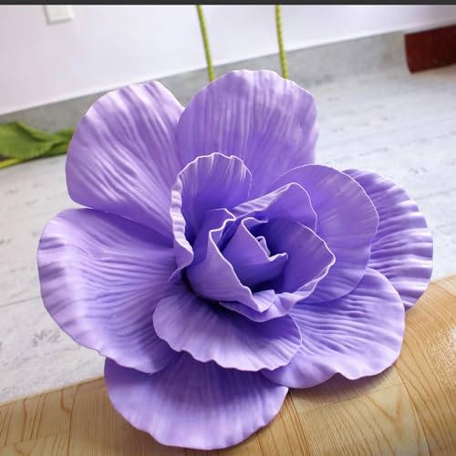 ZFISH 80 cm große Kunstblumen, Schaumrosen, Hochzeitsdekoration, Rosenblumenwand, Straßenkranz aus Schaum, Dekoration für Partys, Bühnendekoration, künstliche Rose, Lila, 1–30 cm
