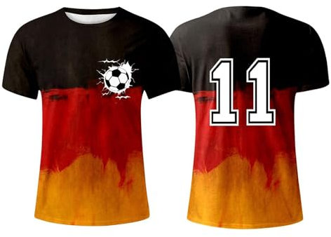 DFB Trikot Herren Wm 2022 Streetwear T-Shirts Wm Trikot 2024 Deutschland Sportshirt Mit Aufdruck Arbeits Tshirt Oberteile Em Trikot 2024 Deutschland Tops T Shirts Em Trikot Deutschland（2-Wine，XL）