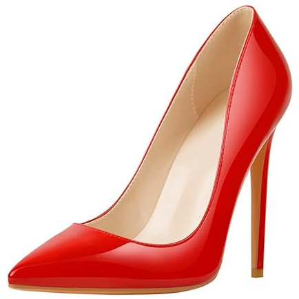 blingqueen Women's Stiletto Court Pumps Sexy Pointed Toe High Heels Wedding Shoes Party Dress