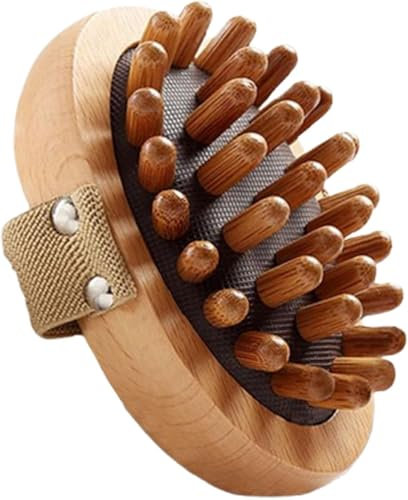 Brosse à pression méridienne, brosse de massage portable en bois, brosse en bois pour la graisse du ventre, peigne de relaxation complet du corps, doux et confortable, convient pour unisexe