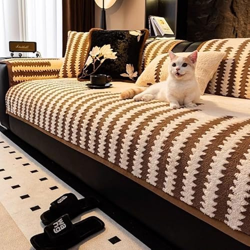 WYJHNLBEDC Sofa/Couch überzug/überwurf/überwurfdecke, Sofaschutz Hund | Bequeme Plush Sofabezug für L Form/U Form/Ecksofa 3/2/1 Sitzer, Kratzschutz Katze