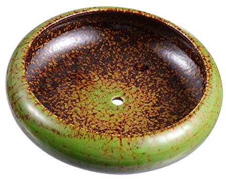 Homoyoyo Maceta Retro de Cerámica para Suculentas Drenaje, Verde