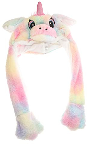 HOMOBABE Plüsch Tiermütze Mit Beweglichen Ohren Lustiger Hasenhut Für Partys Karneval Und Fotoshootings Für Erwachsene Farbenfrohes Design