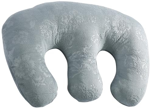 Heidouse Breast Pillow, Ergonomic Detachable Chest Pillow, Prone Cushion for Napping, Breast Support Pad Bolster SPA Beauty Salon Massage Table Sleep, Grey, Salon Spa Stools