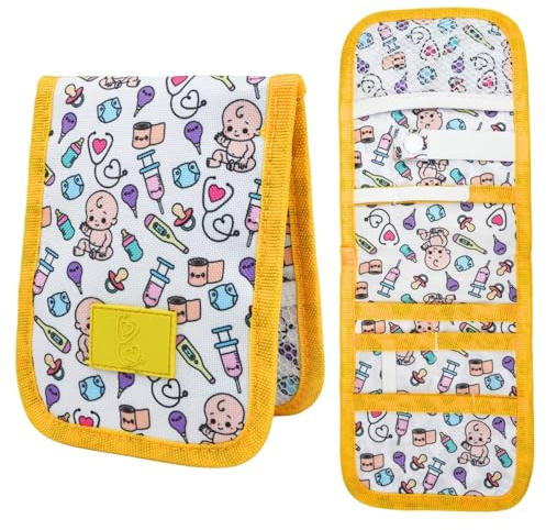 Ph Pro Heat Pochette Infirmiere - SalvabolPoches Infirmières - Pochette Aide Soignante pour Blouse avec Aimant - Accessoires Infirmiere Organisateur Professionnel. (Bebé Amarillo)